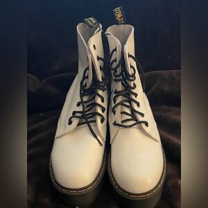 Dr. Martens Women's Lace Up White Boots